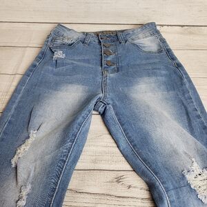Women's Sz 1 / 2 Distressed‎ VIP Jeans